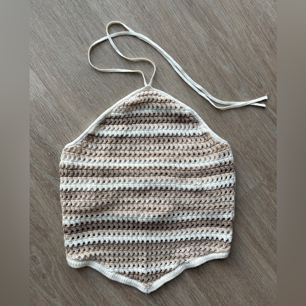 Abercrombie & Fitch Crochet Bandana Hem Halter